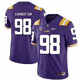 LSU Tigers 98 Dominic Livingston Purple Nike College Football Jersey Dzhi,baseball caps,new era cap wholesale,wholesale hats